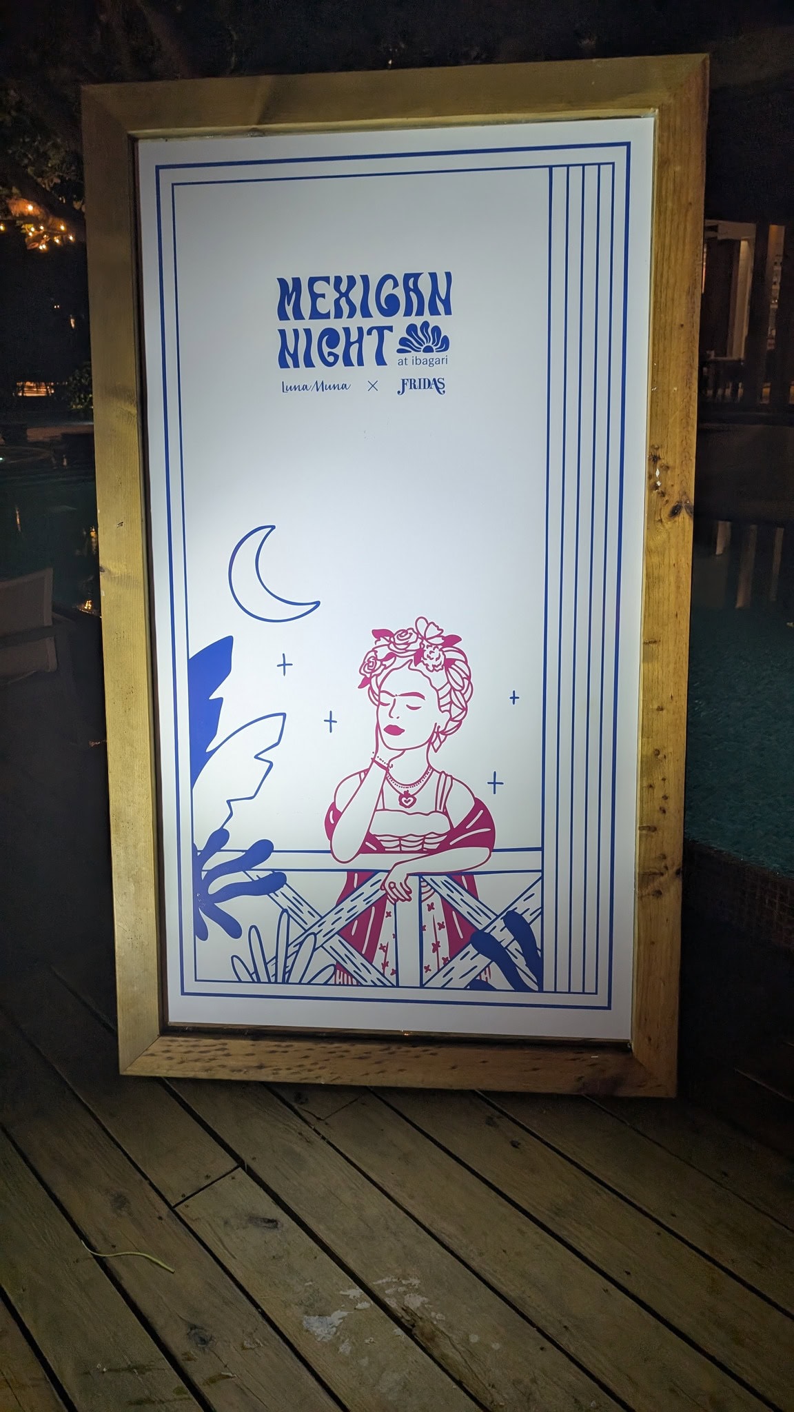 Framed poster advertising Mexican Night event at RoatanYP.com.
