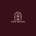 Logo of Café Arcadia, a popular coffee shop in Roatan, Honduras.