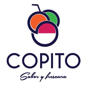 The image features the logo of Copito, a business in Roatan, Honduras, with colorful abstract fruit graphics and the tagline "Sabor y Preserva," indicating a focus on flavor and preservation.