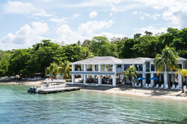 Luxury beachfront resort at Luna Beach, Roatan, Honduras.