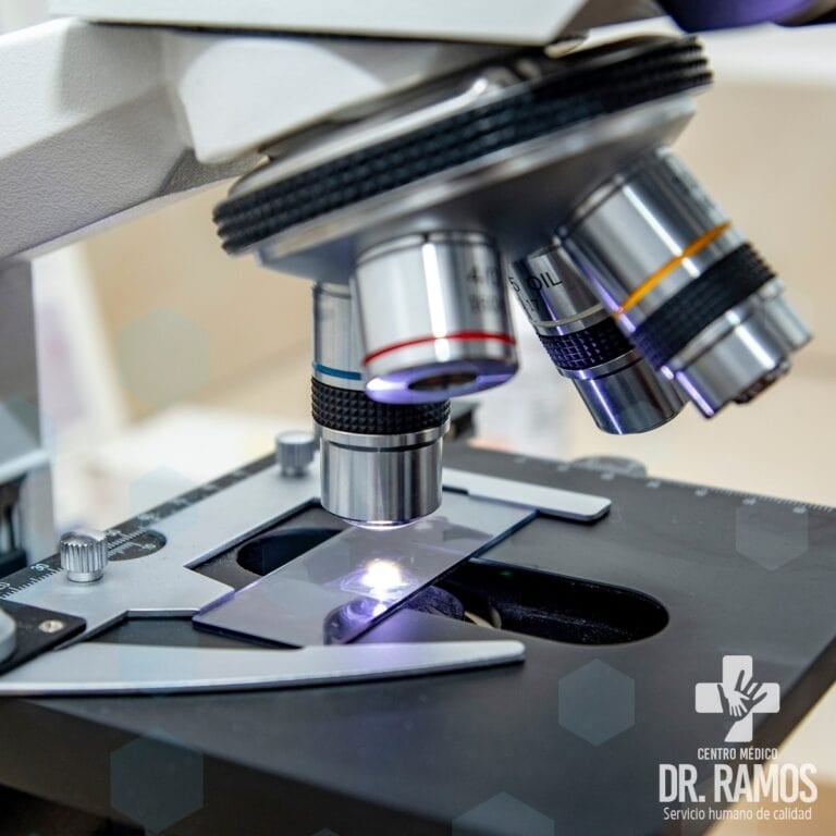 Close-up of a microscope used for medical or scientific research in Roatan Honduras.