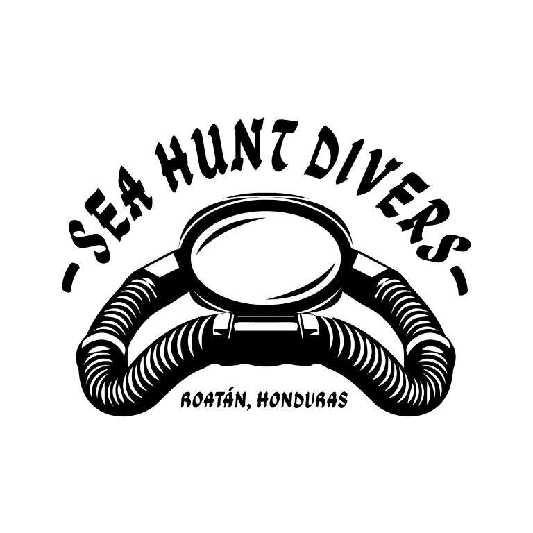 A black and white logo featuring a zebra-striped circular design with the words "Boating Honduras" and "Roatan, Honduras" curved around a central illustration of a boat or maritime vessel.