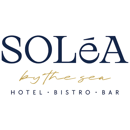 Solea by the Sea Hotel Bistro Bar logo displayed in navy and gold for a Roatan, Honduras business listing.