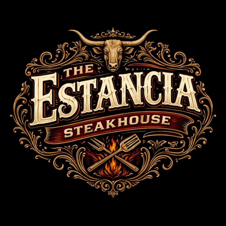 Logo of The Estancia Steak House restaurant in Roatan, Honduras.